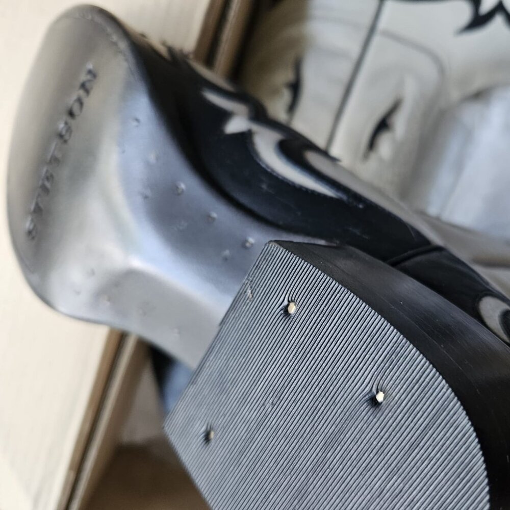 Western Stetson Boots, Women's size 8 Black/White